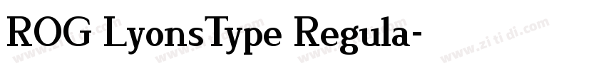 ROG LyonsType Regula字体转换
